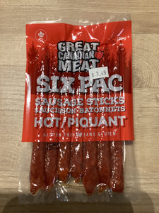 Hot Six Pac Sausage Sticks 150g