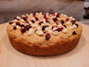 8" White Chocolate Chip Cranberry Cookie Pie $20.00 (CDN)